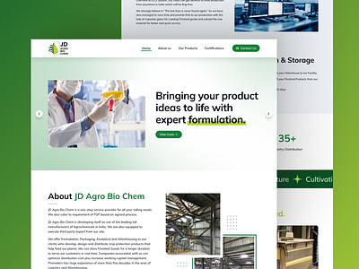 Industrial Website UI-UX Design 🌿 about us app branding chemical design figmadesign industrial industry landingpage ui webdesign website