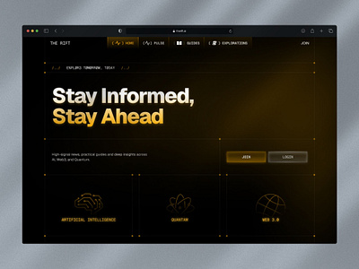 TheRift – Home page design ai bold branding design future futuristic gradient hero home homepage illustration logo ui uiux user experience user interface userinterface ux