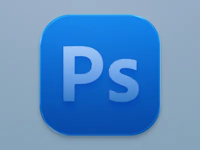 Glossy Photoshop Icon glass glassy glossy icon liquid glass photoshop
