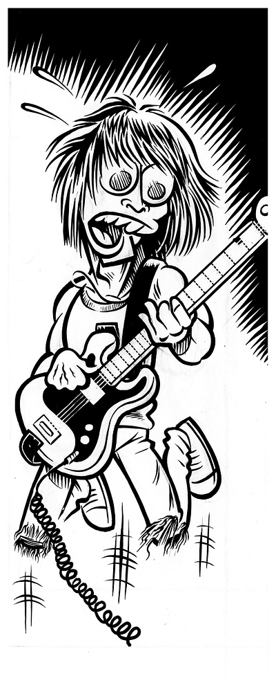 Illustration - Dee Dee Ramone (Razorcake)