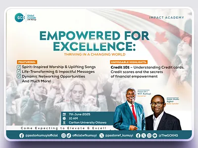 Church Designs - Empowered For Excellence canada design church designs church prints dclm deeperlife emotions flyers inspirations kumuyi publicity