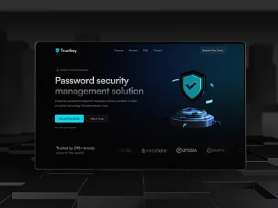 TrustKey: Cybersecurity SaaS Design Concept cybersecurity darkmode digitalprivacy figma framer passwordmanager productdesign saasdesign securityapp uidesign uiux webdesign