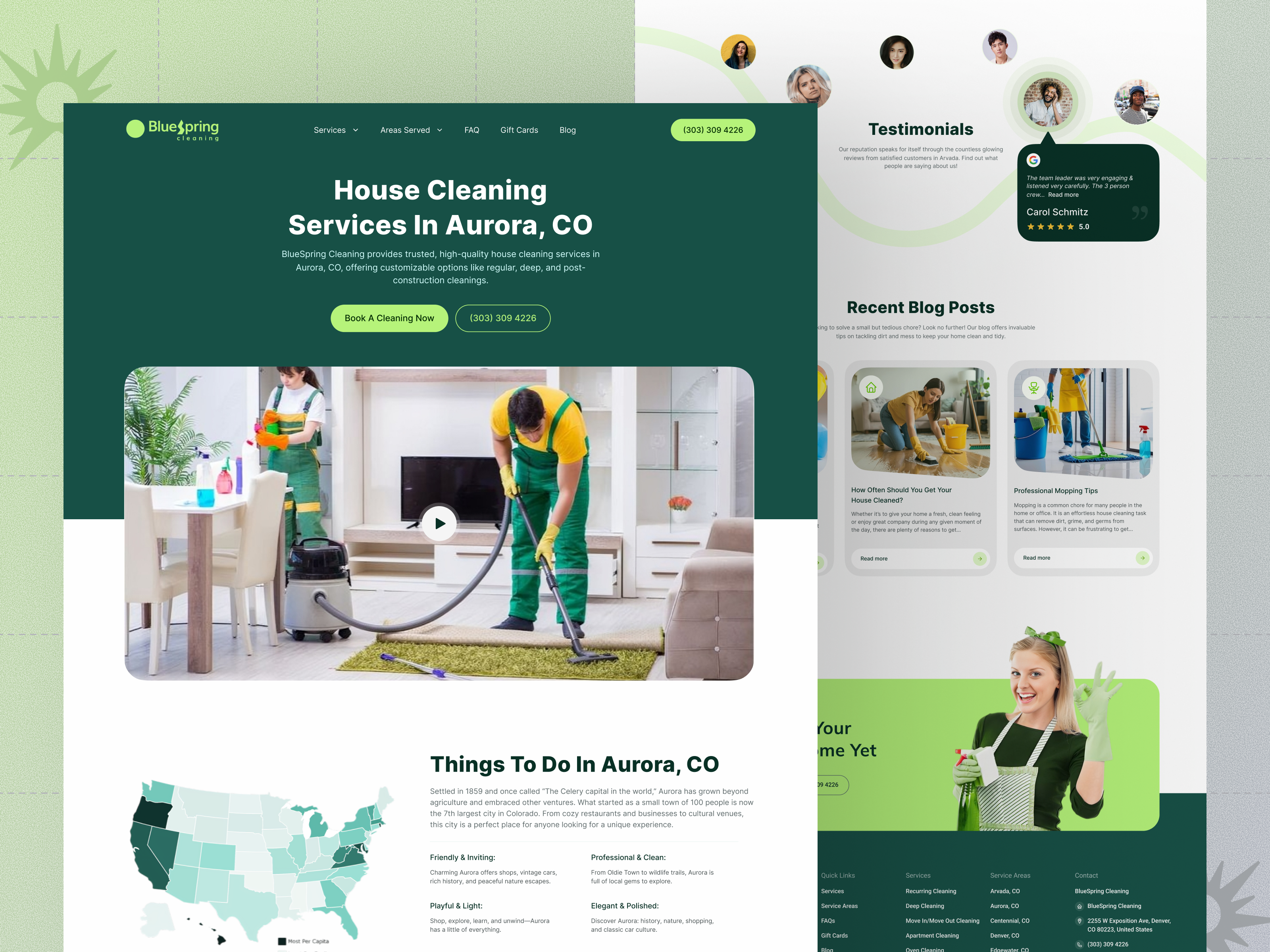 Example of Cleaning Services Website | Wordpress