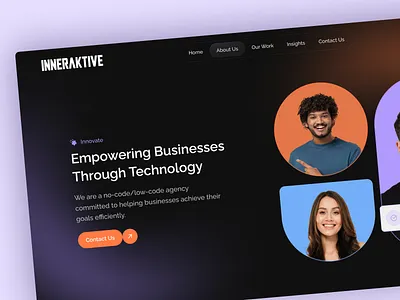 Web Hero agency hero agency web bento clean dark web design effect hero hero section hero ui no code ui ui design web design web hero web ui webflow