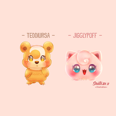 Fanart Pokemon Kawaii by sailizv.v adorable adorable lovely artwork concept creative cute art design digitalart illustration