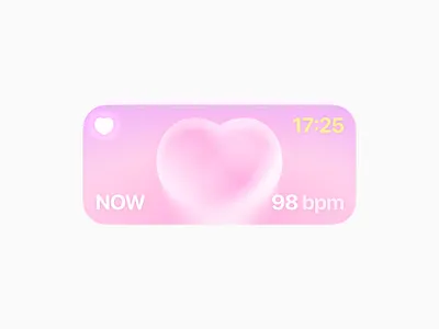 Health widget branding graphic design heart illustration ios pink ui visual widget