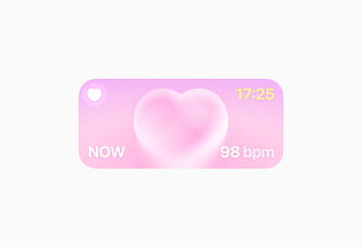 Health widget branding graphic design heart illustration ios pink ui visual widget