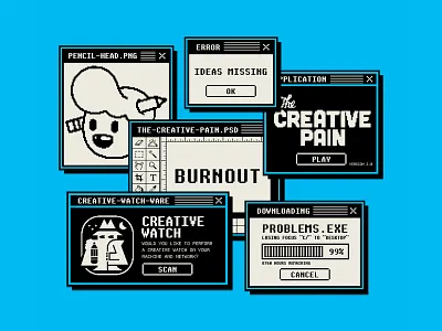 Creative pop-ups branding graphic design icons illustration illustrator the creative pain vector