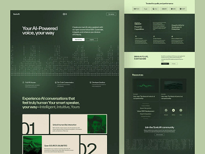 SonicAI – The Future of Voice Technology Website artificial intelligence design landing page saas design ui voice voice technology web web design webdesign website