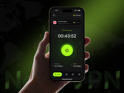 VPN mobile app concept - NordVPN app app design app interfaces best app design cybersecurity ui dark mode app figma ios app mobile app design mobile app ui secure app ui ui design ui ux design vpn vpn mobile app