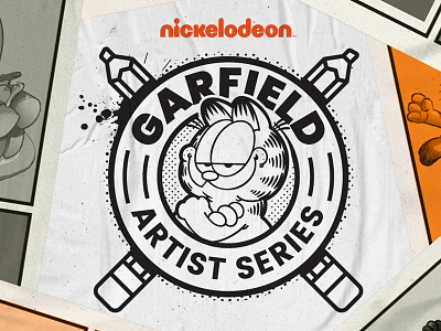 Garfield Artist Series logo artist series garfield illustration illustrator logo nickelodeon the creative pain vector