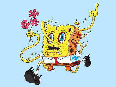 Pinky out illustration illustrator krusty pants nickelodeon spongebob the creative pain vector