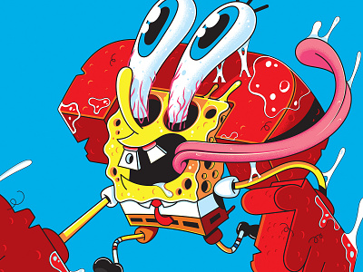 Kaaarate illustration illustrator karate spongebob the creative pain vector