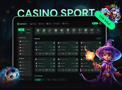 Casino Website & Sports Betting bet betting bookmaker crypto online casino gambling gambling platform online casino sport sport product sports betting web web design website website design
