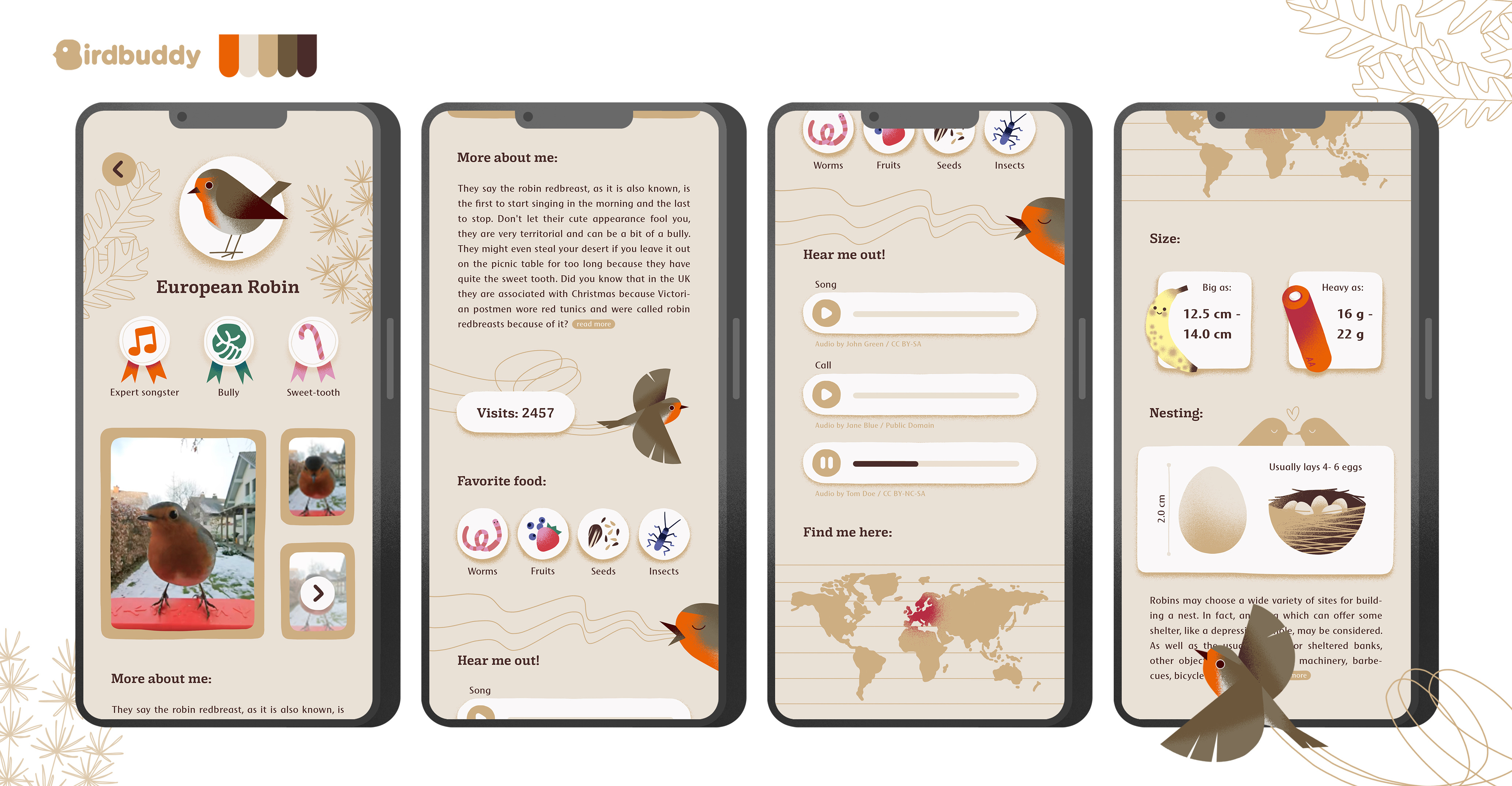 BB App Redesign bird birdwatching illustration mobileapp nature ui uidesign