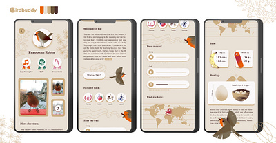BB App Redesign bird birdwatching illustration mobileapp nature ui uidesign