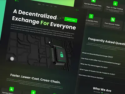 Blockchain Network Landing page blockchain blockchain landing page crypto website homepage landing page landingpage token ui design web design webdesign website website design