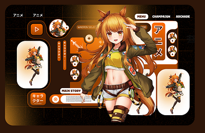 MAYONA TOP GUN : ANIME STYLE SITE anime animelover animewebite figma orangetheme orangeui ui ux webite websitedesign