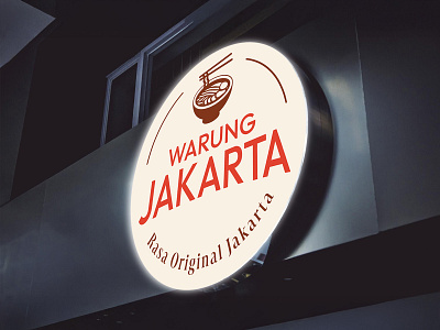 Warung Jakarta bowl branding cafe branding cafe design cafe identity cafe logo cafe signage design kuala lumpur food jakarta kuala lumpur logo logo design logo design malaysia malaysia restaurant restaurant logo round logo signage warung