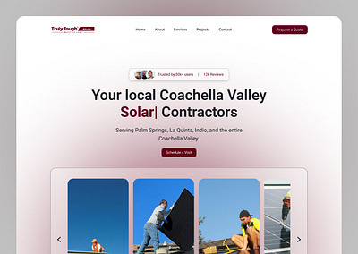Truly Tough Solar – Landing Page Design branding design flat graphic design graphicdesign illustration logo minimal ui vector