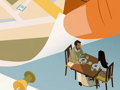 Why The Best Food Is Often Found On The Outskirts design digital art drawing editorial editorial illustration illustration