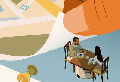 Why The Best Food Is Often Found On The Outskirts design digital art drawing editorial editorial illustration illustration