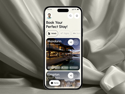 Luxury Hotel Booking App UI app app design hotelbookingapp hotelfinder ios luxuryapp luxurytravelapp mobile mobile app mobile ui premiumui travelappui travelux ui design uiux