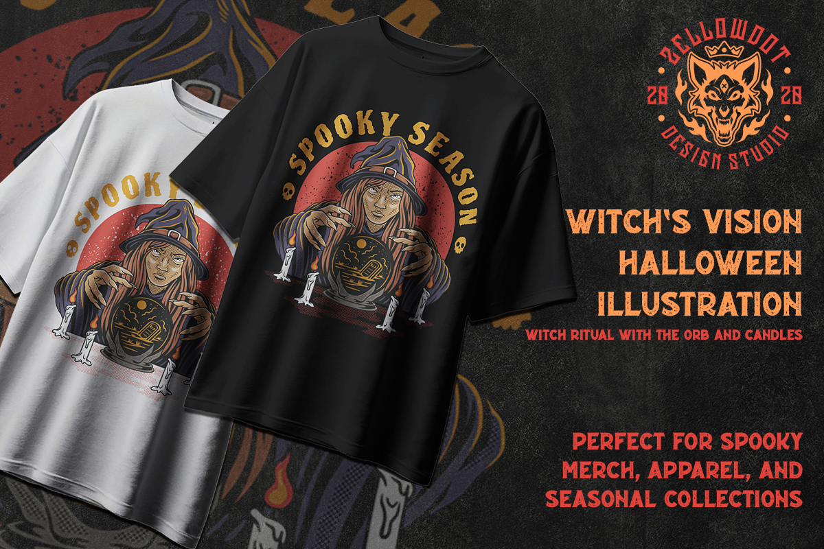 Witch's Vision - Vintage Illustration retro horror