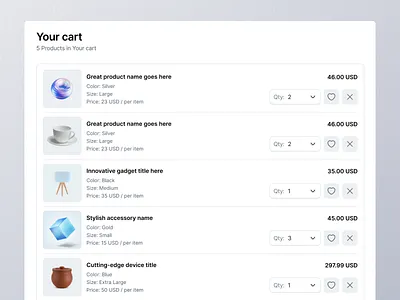 eCommerce Cart page design add to cart cart cart page example cart page ui ecommerce ecommerce web design marketplace marketplace web design online shop shop website shopping basket shopping cart web design
