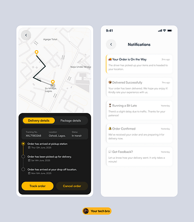 Delivery details page UI clean ui delivery details page figma lagos mobile app nigeria ui design ux design