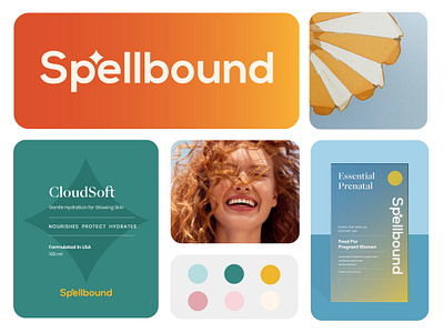Spellbound 3d branding colors emblem label logo natural packaging packaging design pregnancy pregnant skin ui women