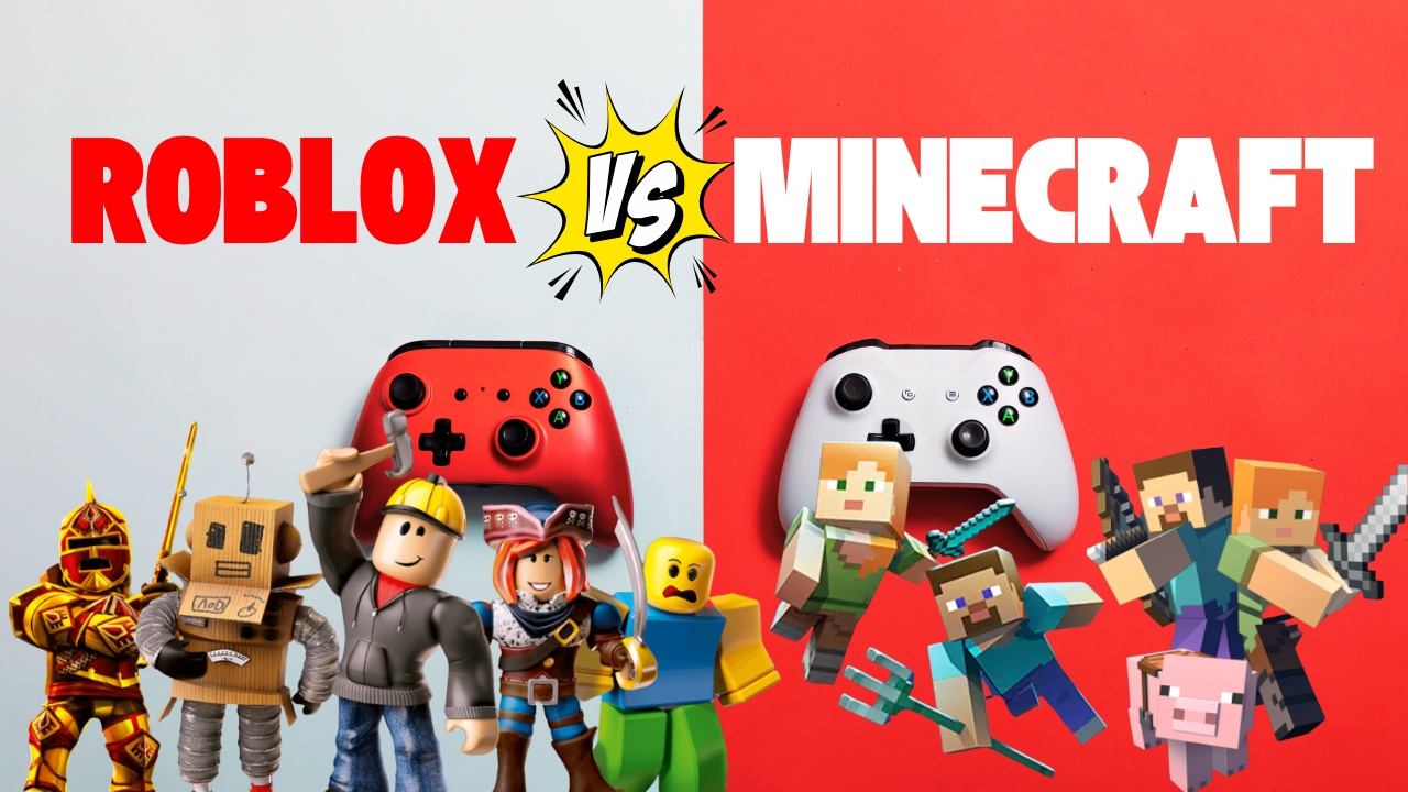 ROBLOX VS MINECRAFT 3d animation branding design graphic design illustration logo ui ux vector