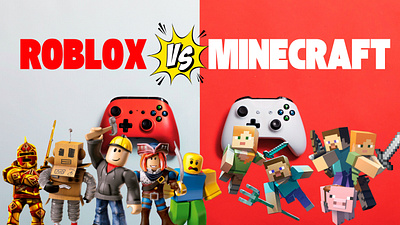 ROBLOX VS MINECRAFT 3d animation branding design graphic design illustration logo ui ux vector
