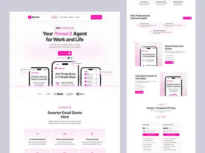 Agentex – The Future of AI Agents ai agent landing page ai landing page landing page minimal website startup landingpage trending landing page uidesing ux design websitedesign