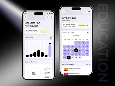 Education App app app design course crm design e learning education education startup ios leaning mobile mobile app online course online education progress saas schedule timetable ui ux