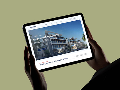 Architect Engineering Website UI/UX Design architech architech website design construction business construction website enggeniering website figma website figma website design orbizen orbizen studio ui design ux design website mockup website temaplte design