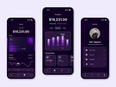 Modern Finance Mobile App animation appdesign b2b bank business clean ewallet finance fintech graphic design mobileapp modern money money transfer payment saas simple startup transaction ui