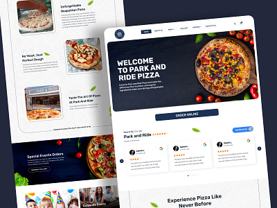 Pizza Landing Page Design food website landing page landing page design park and ride pizza pizza pizza landing page pizza shop website pizza web design pizza website pizza website design restaurant website ui ui design uiux user interface user interface design ux design web design website website design