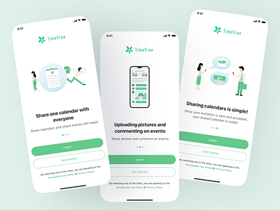 TimeTree - Smooth Onboarding calendar app illustration mobile app onboarding ui