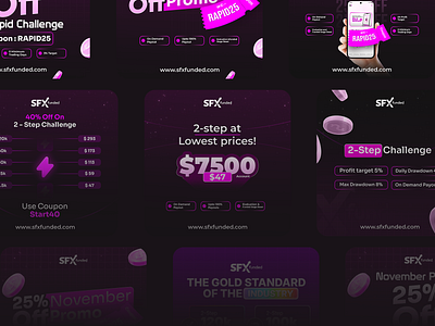 Prop Firm Static And ADS Creative branding graphic design logo motion graphics propfirm propfirm design propfirm graphics social media creative ui