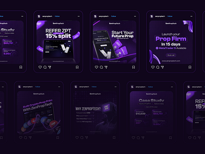 Software(SaaS) Company Creative branding graphic design logo motion graphics prop propfirm software creative ui