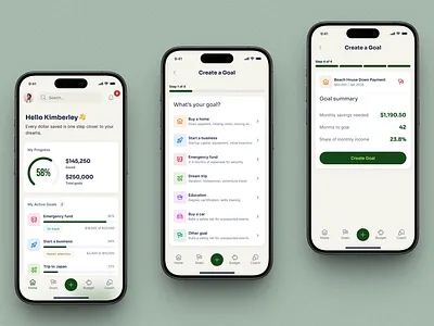 Money Buddy - Personal Finances iOS App budget budgeting app financial app financial dashboard fintech app goals ios app ios dashboard iphone app money app personal finances progress chart savings self help app self improvement