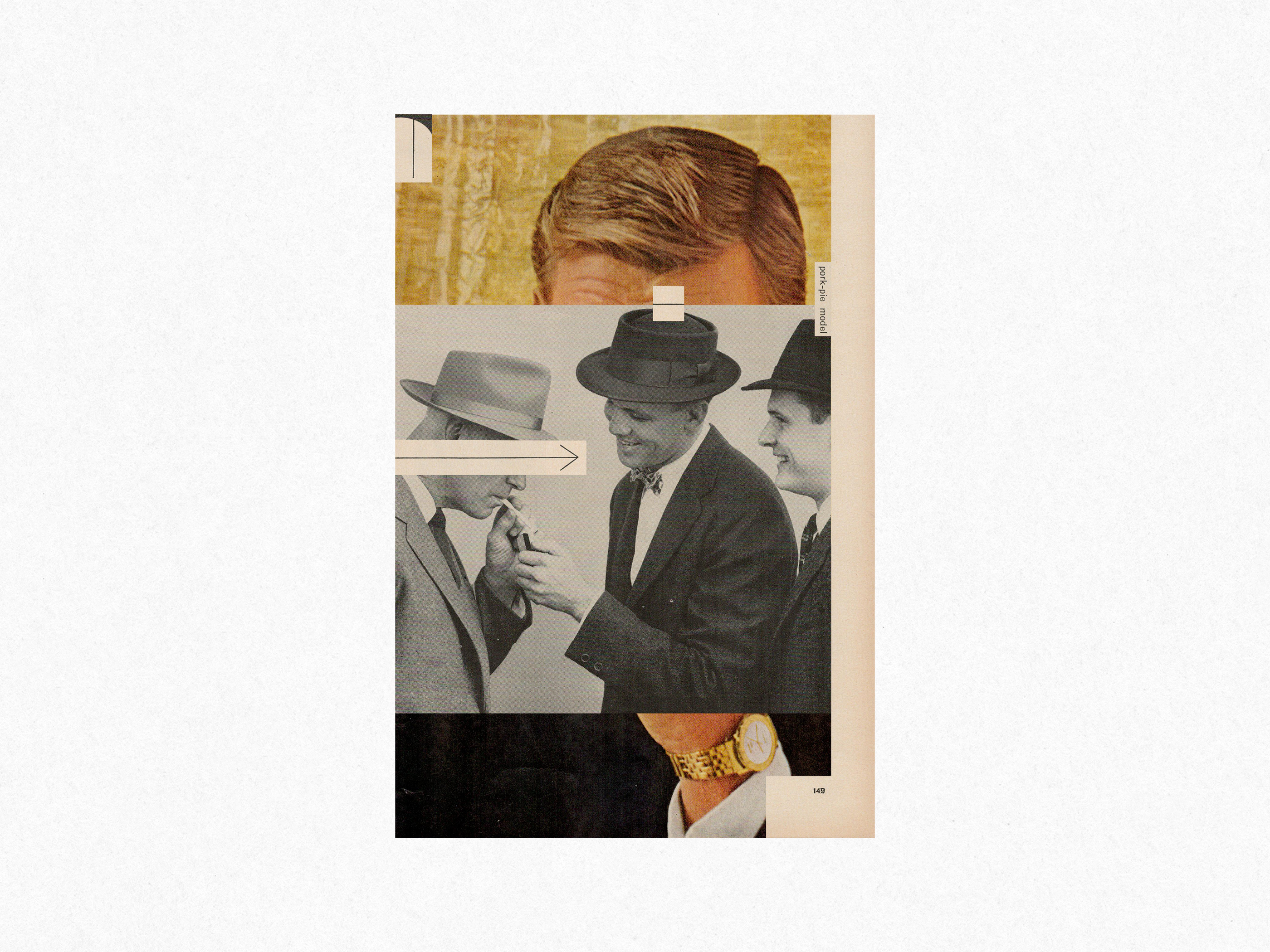 Wear a Hat art collage collage art collage maker collages collagist digital digital collage graphic design illustration shapes textures vintage vintage collage