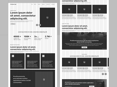 Wireframe for Landing Page 8pixel grid clean concept design flex grid homepage interface design landingpage minimal ui ux design web design wireframe wireframing
