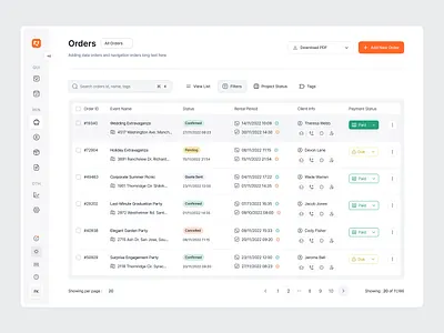 Rentify - Order Index | Rent Management SaaS rentify