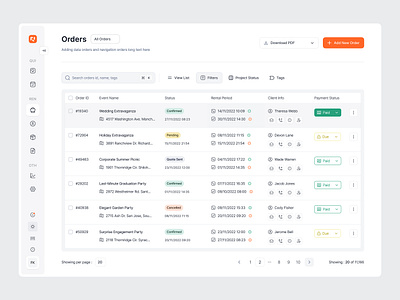 Rentify - Order Index | Rent Management SaaS rentify