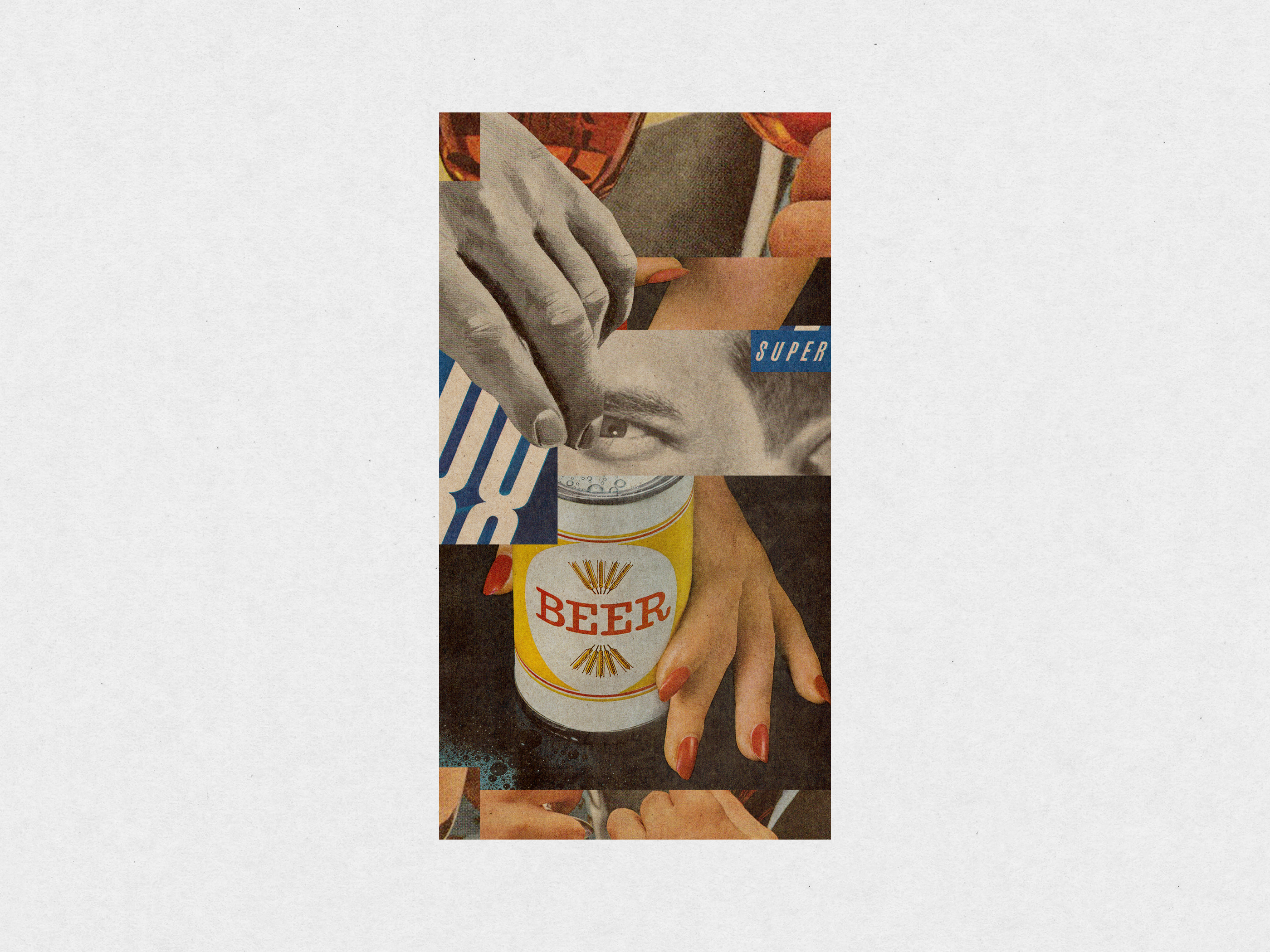 He's Got a Social Life art collage collage art collage maker collages collagist digital digital collage graphic design illustration shapes textures vintage vintage collage