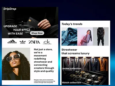clothing brand landing page landing page