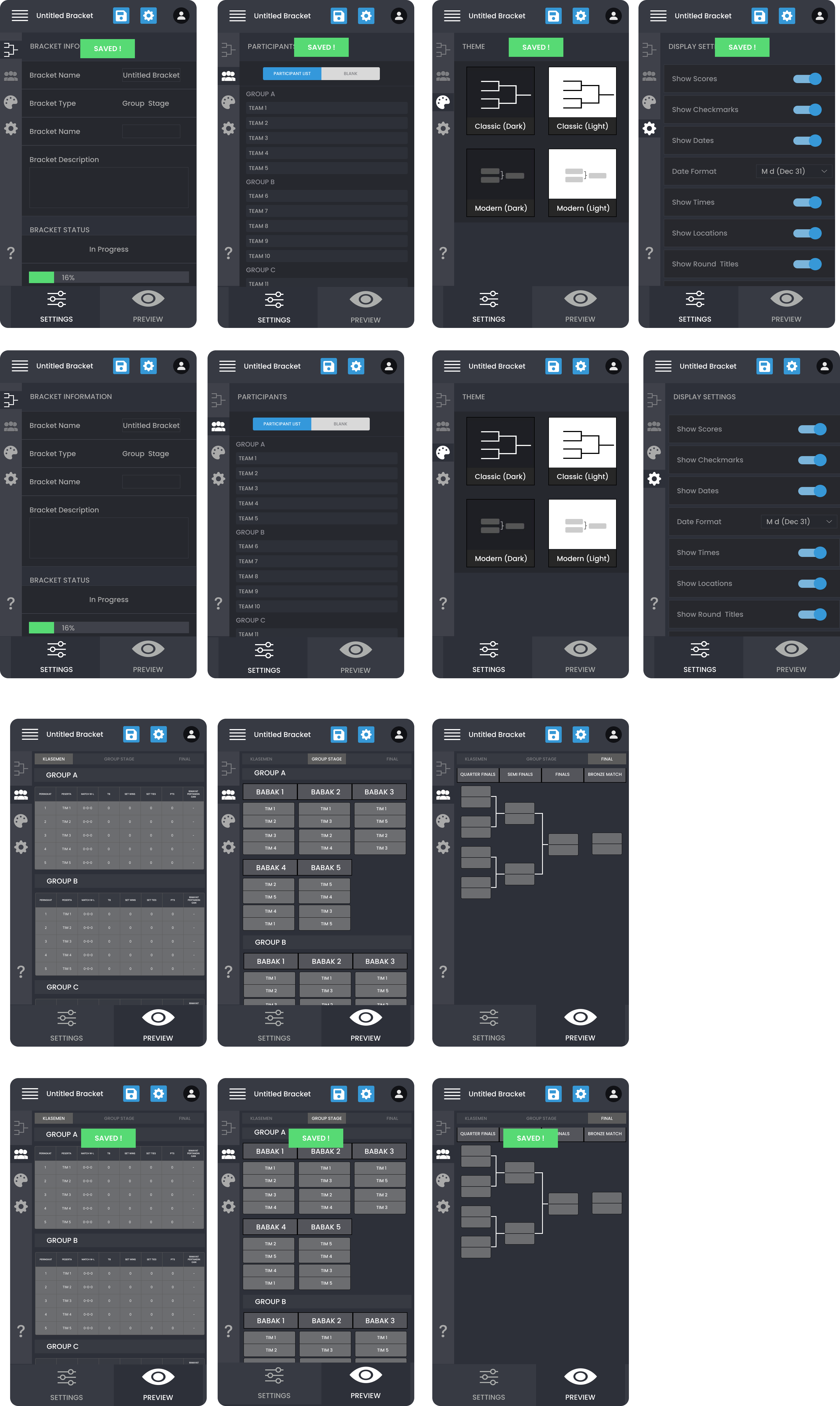 Bracket HQ Redesign – Improving Tournament Bracket Readability app bracket bracket maker redesign tournament ui ux website