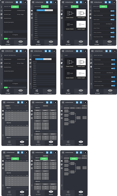 Bracket HQ Redesign – Improving Tournament Bracket Readability app bracket bracket maker redesign tournament ui ux website